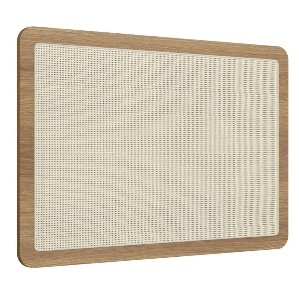 Cabeceira Painel Solteiro Oslo Artesano 90 cm (largura) MDP Hanover e Tela Sintética (Palhinha) Bege