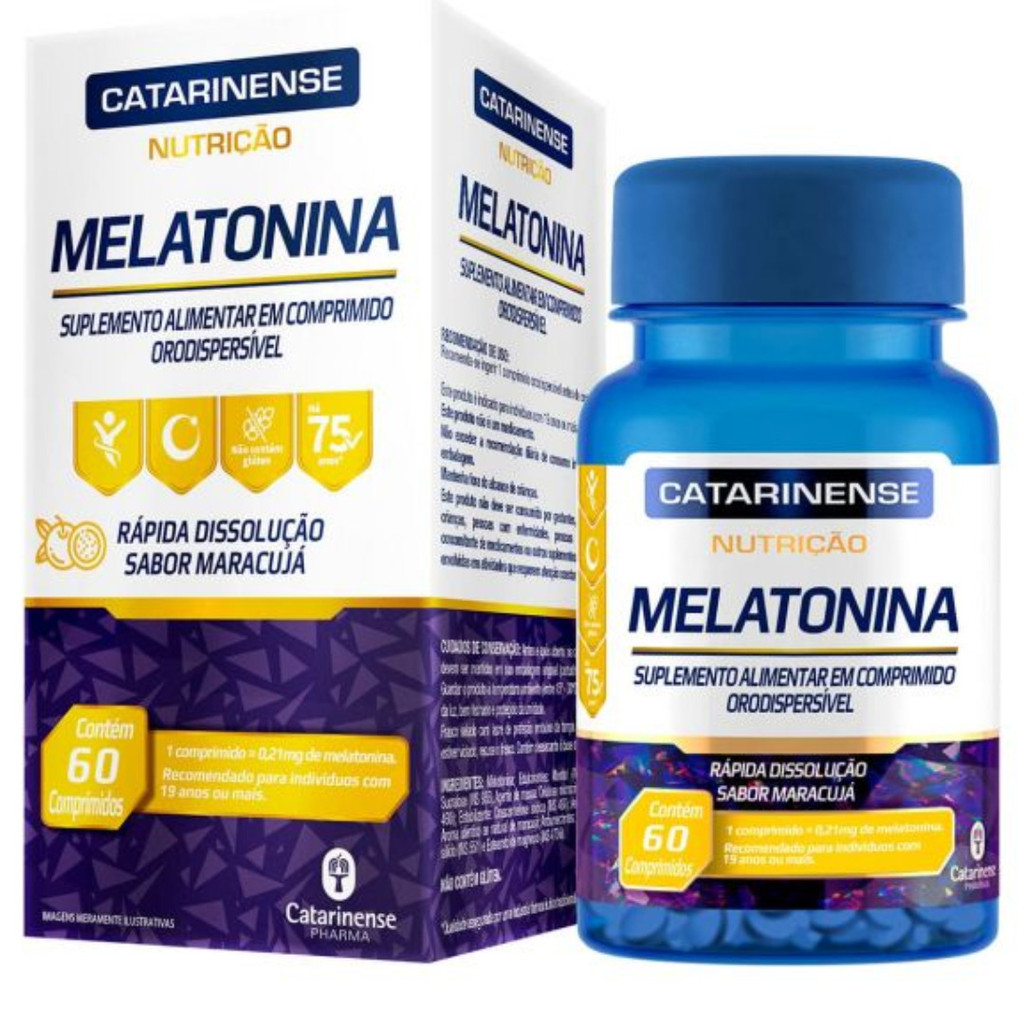 Melatonina Maracujá 60 comprimidos - Catarinense
