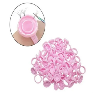 GGUAN Kit 100/200  Anel Batoque Descartável Cola Micropigmentação Henna Cílios Sobrancelhas em Oferta na Shopee