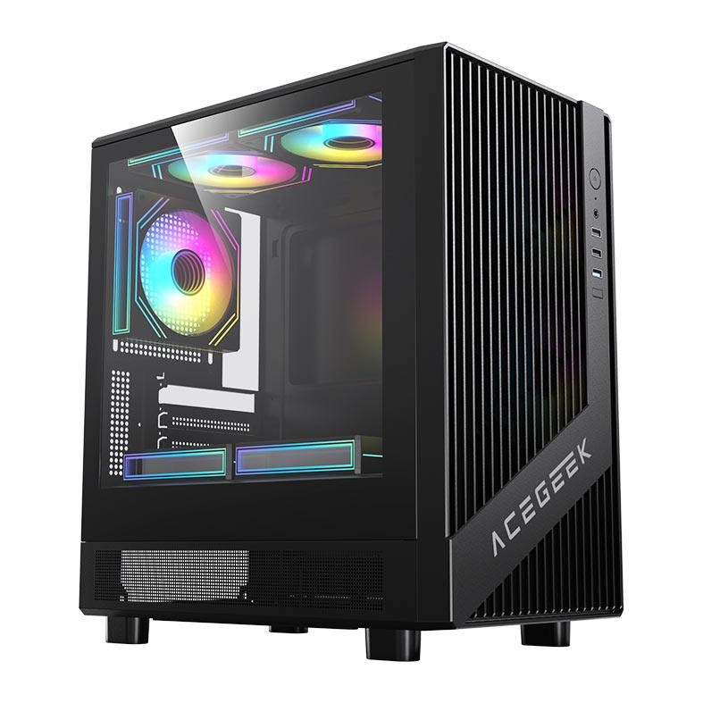 Gabinete Gamer Acegeek Blade, Mid-Tower, Lateral de Vidro, Preto, AG-BLADE-BK - Computers & Accessories
