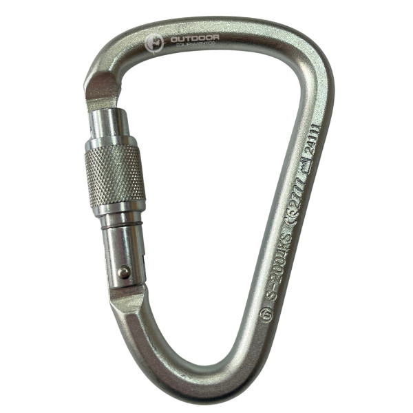 Mosquetão Pêra De Aço Trava Rosca 45KN CE EN UIAA NBR Usang