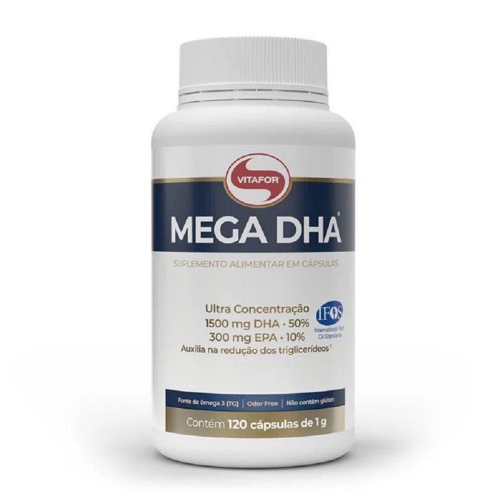Mega Dha (1500mg Dha/300mg Epa) 120 Capsulas Vitafor Omega 3