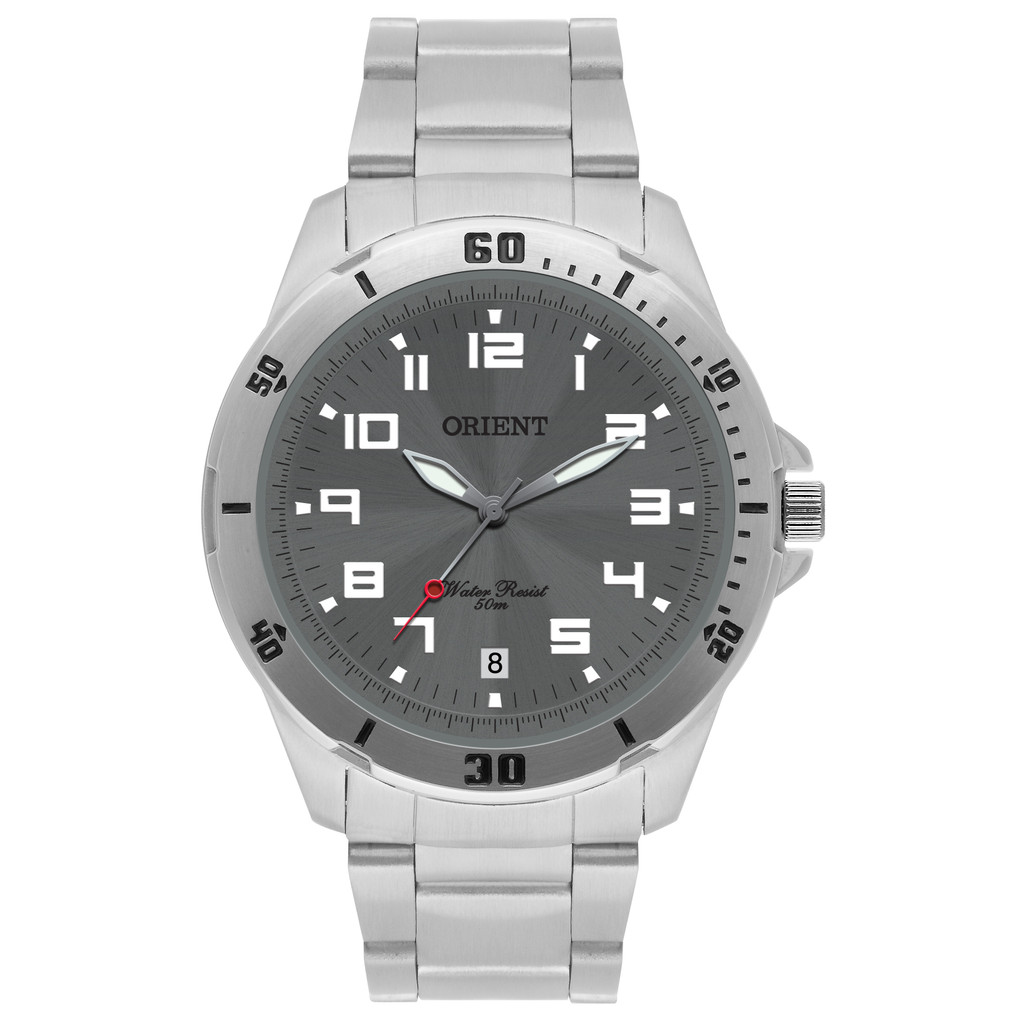 Relógio Orient Com Retroiluminação Prova d'água Cor:Cinza