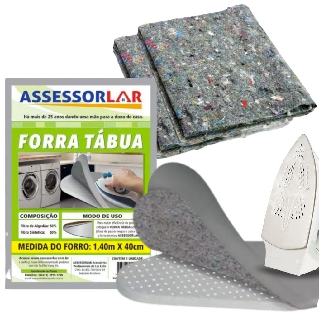 Forro para tábua de passar roupas em fibra  de algodão casa utilidades