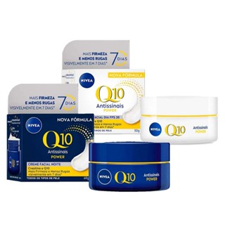 Kit C/1 Creme Facial Nivea Q10 Power Dia + C/1 Noite 50g em Oferta na Shopee