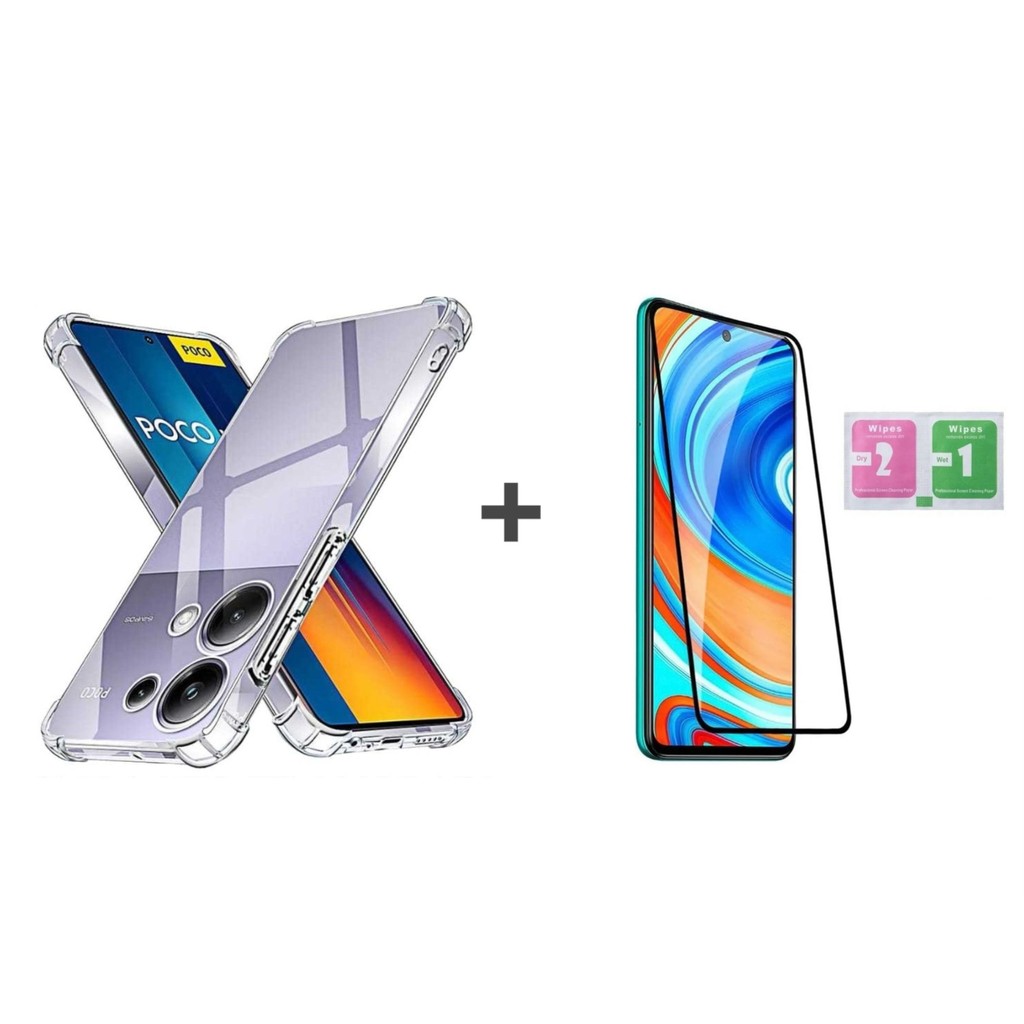 Capa Capinha POCO X6 Anti Impacto Transparente + película Vrido 3D / 9D em Oferta na Shopee