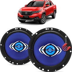Kit Par Alto Falantes Dianteiros Fiat Nova Strada 2021 2022 2023 2024 2025 Jogo Portas da Frente