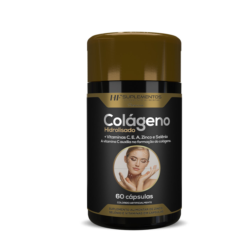 COLAGENO HIDROLISADO COM VITAMINA C E ZINCO SELENIO