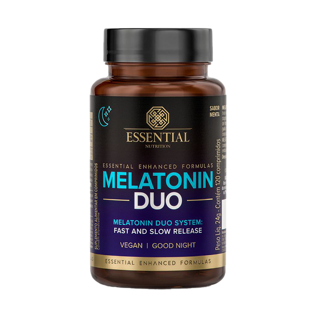 Melanotin Duo da Essential Nutrition -120 Comprimidos Menta em Oferta na Shopee