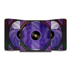 Kit Ventoinha Mancer Voltaic Purple Edition, 3x120mm, Preta, MCR-VTPB-BK01