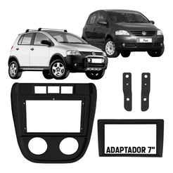 Moldura 2din Multimídia 9"/7" Polegadas Volkswagen Fox/Crossfox G1 2003 Até 2009