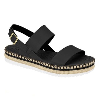 Sandália Feminina Moleca Papete Flatform Corda Flat Conforto Fivela Moda 5447.518 Original em Oferta na Shopee