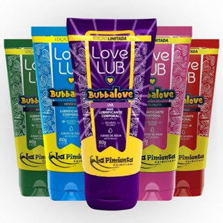 Kit Lubrificante Íntimo Love Lub Bubbalove 5 Und 60g Menta, Morango, Tutti Frutti, Ice e Uva em Oferta na Shopee