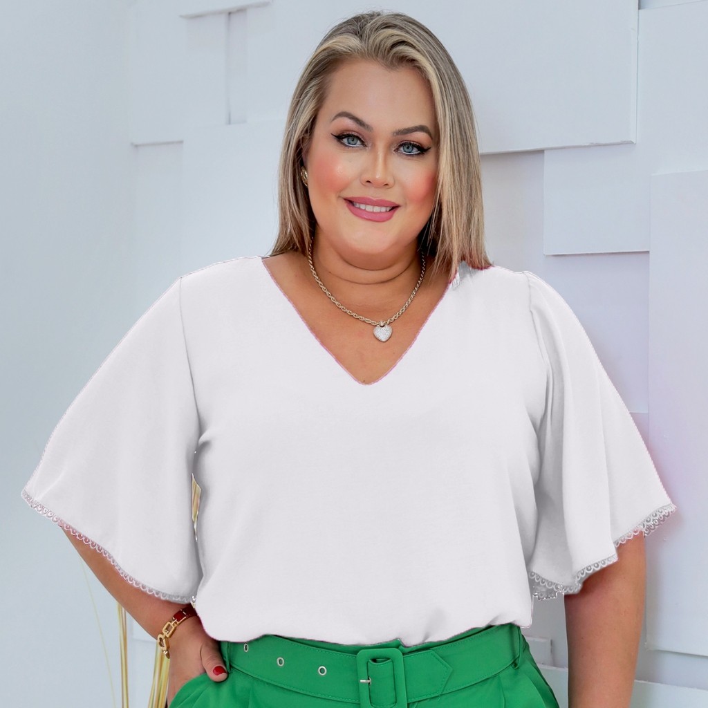 Blusa Feminina Plus Size Duna Soltinha Estilosa Confortável elegante Verão Casual