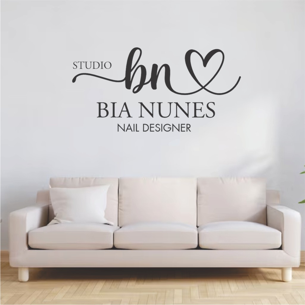 adesivo de parede personalizado logo salão de beleza manicure sobrancelhas cílios micropigmentação  16