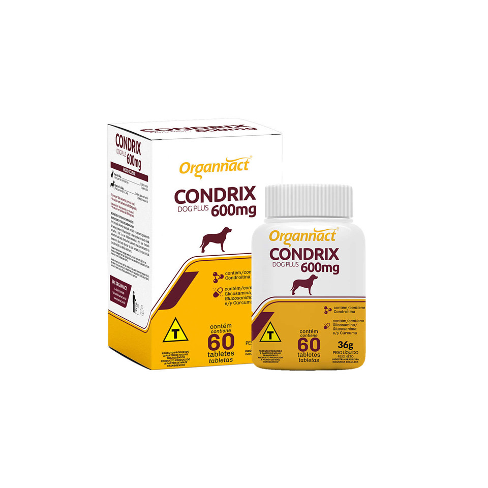 Condrix Dog Tabs Plus 600 Mg C/ 60 Tabletes - Organnact em Oferta na Shopee