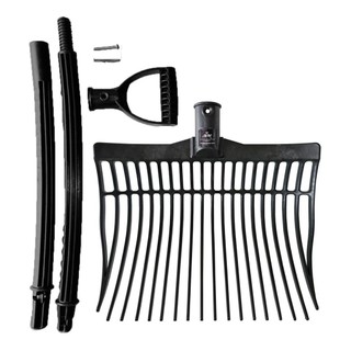 Pá Garfo Nylon Profissional Limpa Baia Cocheira Cavalo Completo Com Cabo
