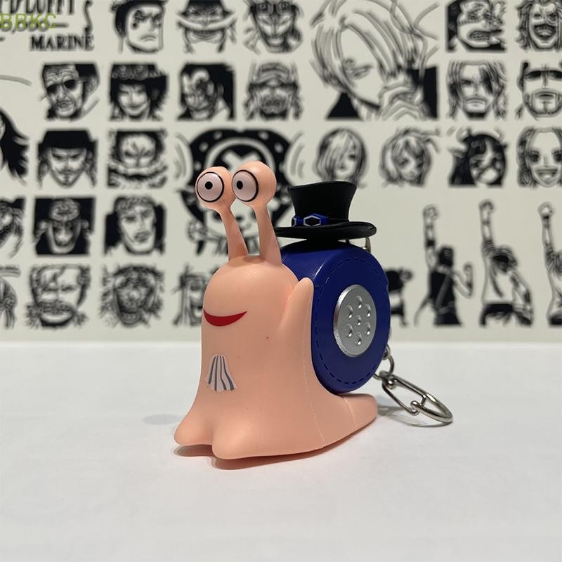 BRKC Anime Den Mushi Figura Pingente Chaveiro Boneca Ornamentos Botão Gravável De Descompressão Alto-Falante