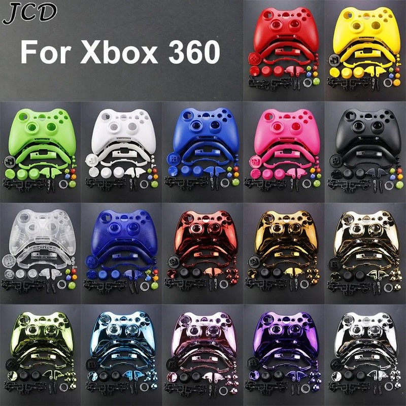 JCD For XBOX 360 Wireless Controller Full Case Gamepad Housing Shell Cover with Buttons Kits Analog Stick Bumper