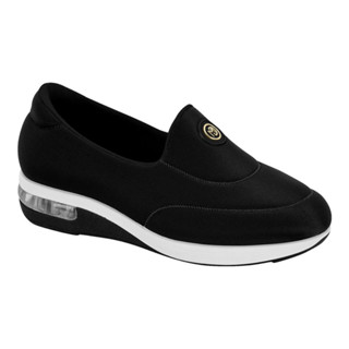 Tênis Casual Slip On Detalhe Dourado Modare Ultraconforto Preto em Oferta na Shopee