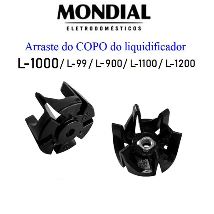 Arraste do COPO Liquidificador Mondial L1000 - L99 - L900 - L1100 - L1200