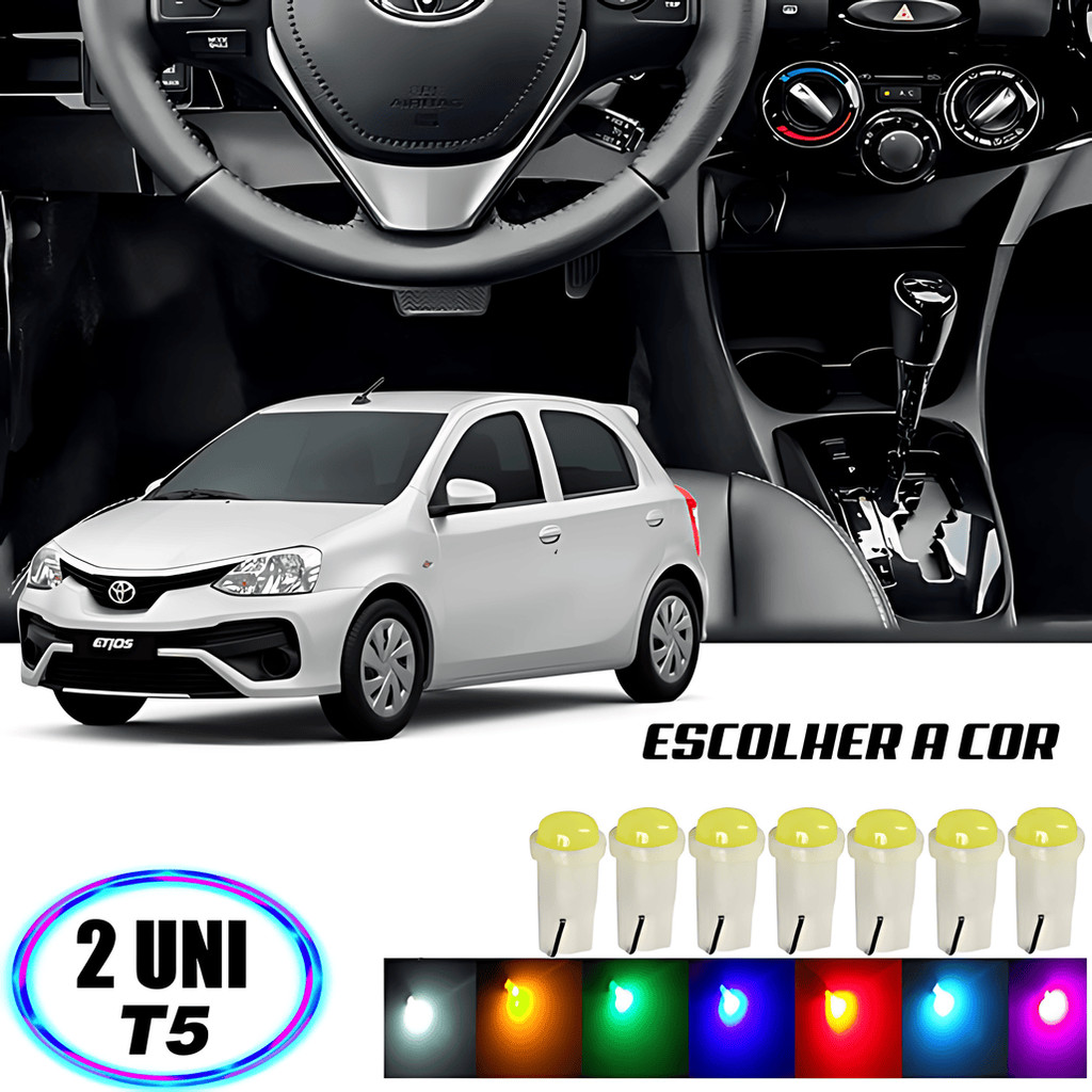 Lâmpada T5 Cambio Toyota Etios 2 Peças