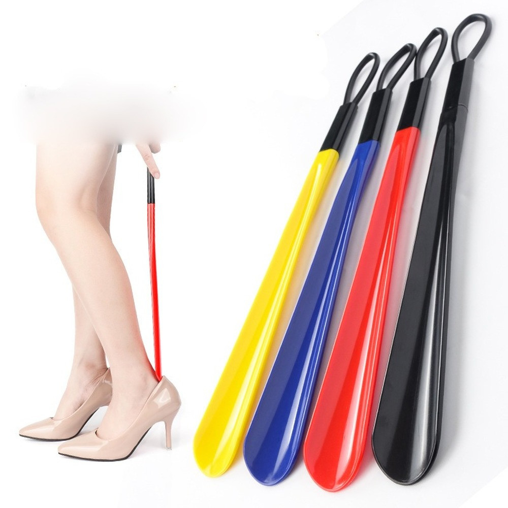 Calçadeira para Sapato Colorido (46cm) – Plástico Universal, Design Longo, Fácil de Operar e Prático no Uso