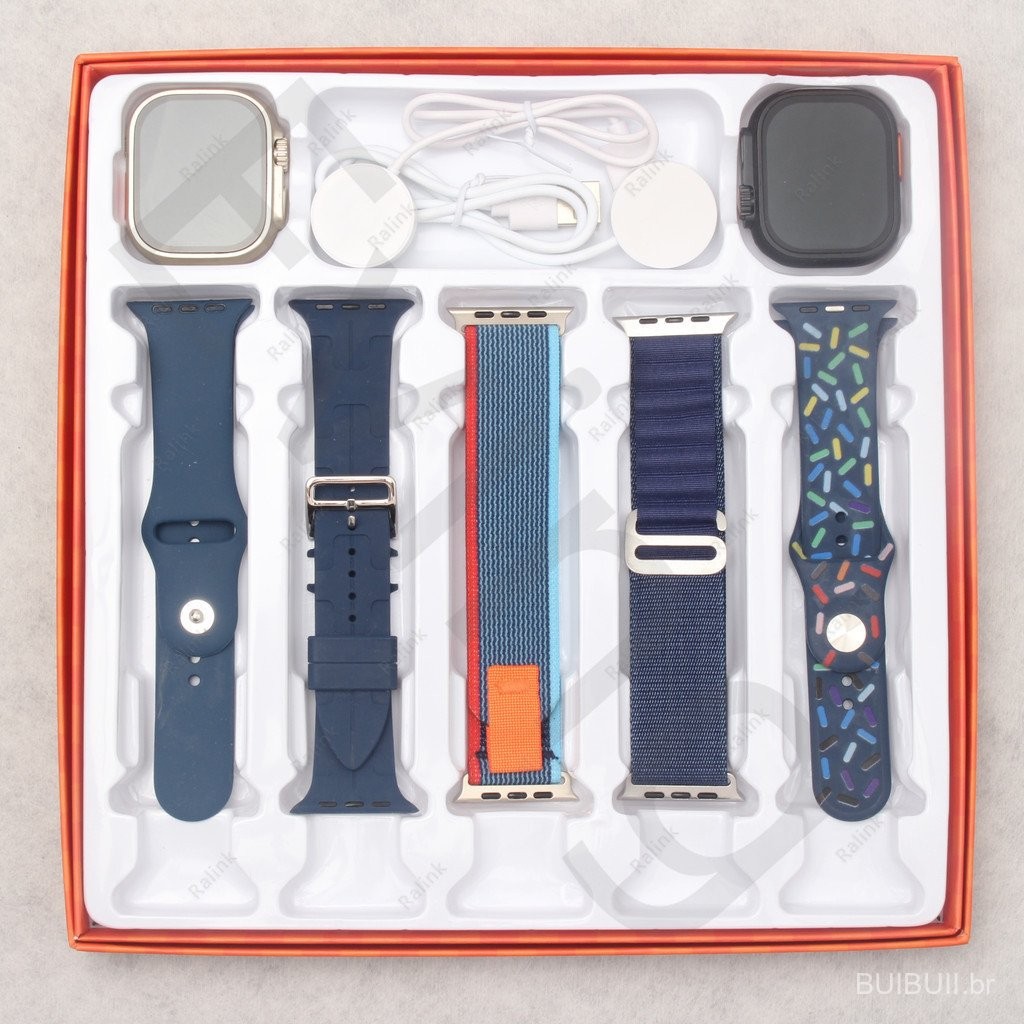 Smartwatch Fact 5 em 2 Ultra Smartwatch 41mm 49mm Chamada Sem Fio Bluetooth Kit Digital de Férias Presente 9FCA