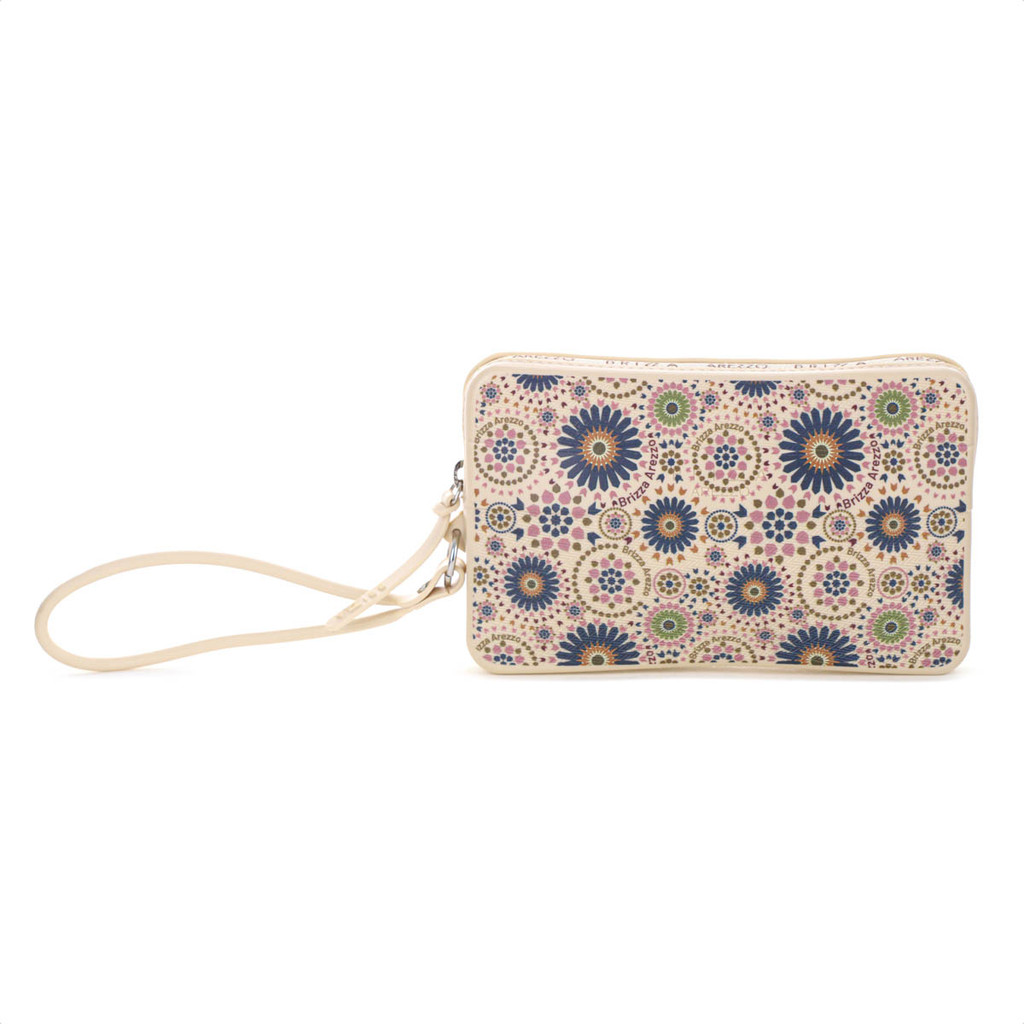 Bolsa Feminina Brizza Arezzo Clutch Estampada Leve Charmosa