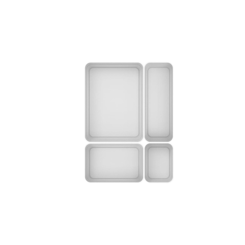 Kit de organizador de gavetas Ou 4 peças Linha Logic - Branco em Oferta na Shopee