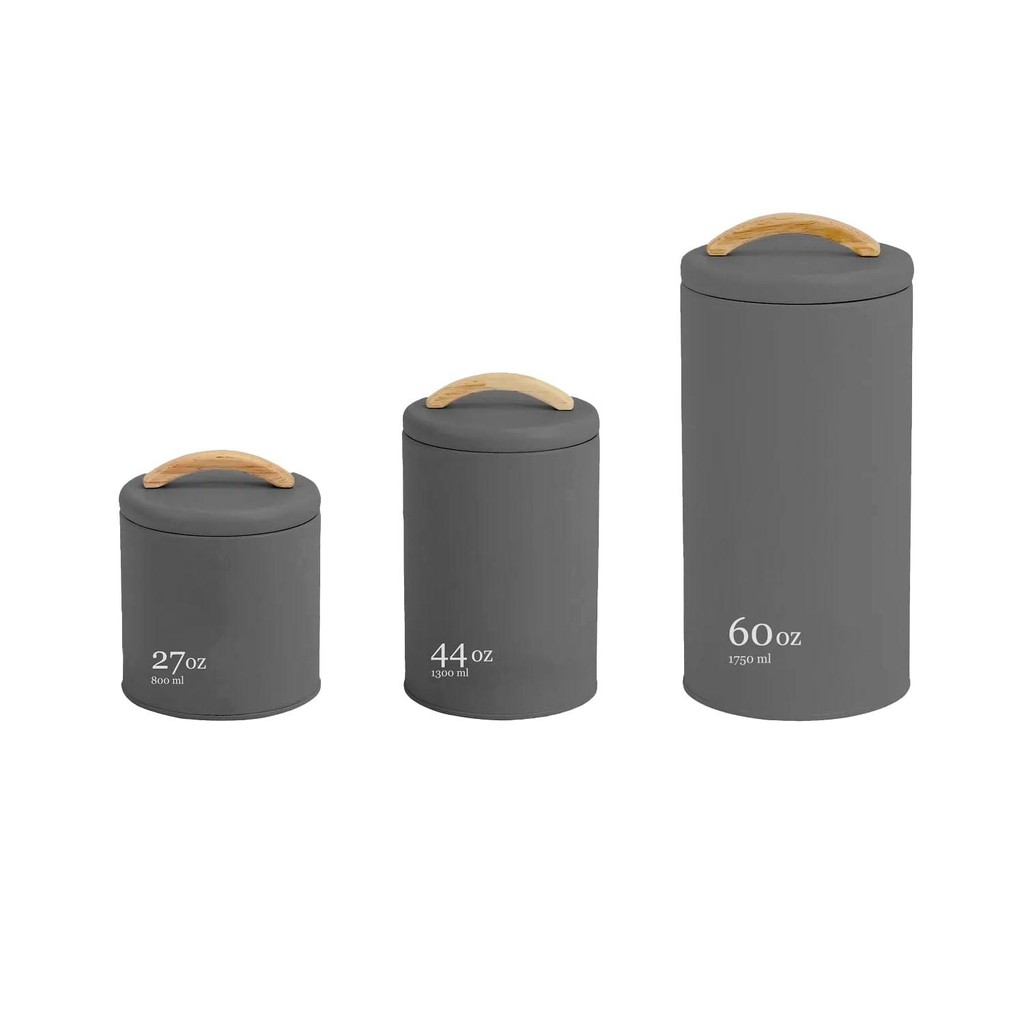 Kit de potes mantimentos Ou 3 peças Linha Sense Chumbo em Metal e bambu em Oferta na Shopee