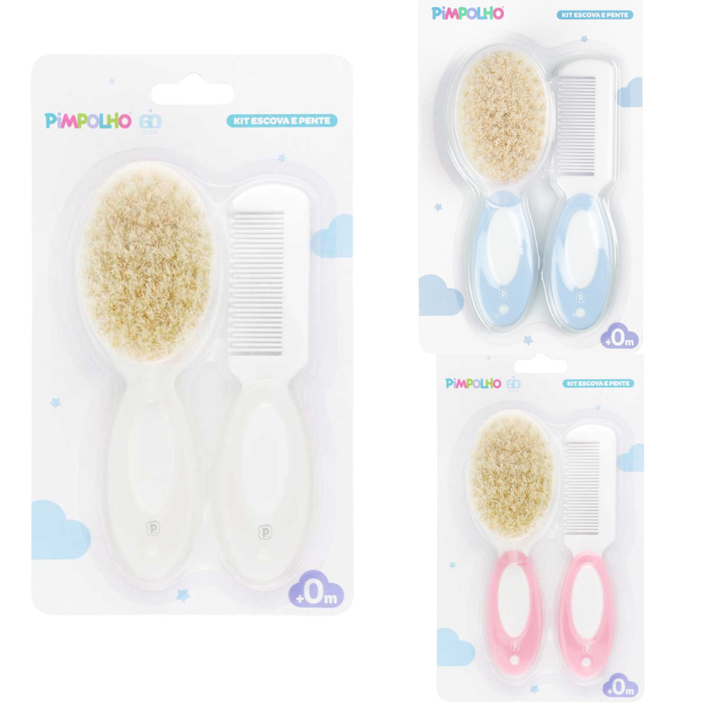 KIT PENTE E ESCOVA DE CERDAS NATURAIS P/BEBE KIT PENTE E ESCOVA DE CERDAS NATURAIS P/BEBE