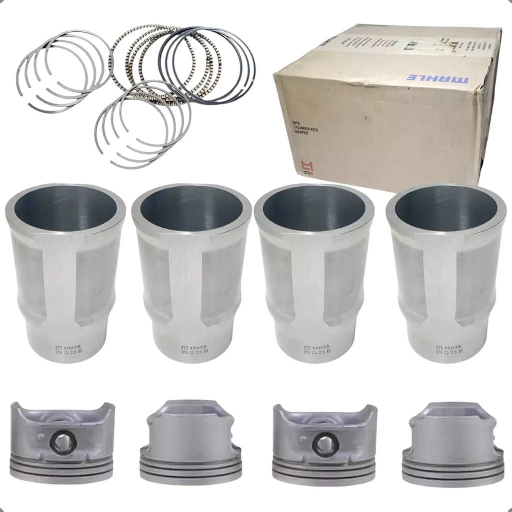 Kit Camisa Pistao E Aneis Std Peug 206 207 Hoggar Cit C3 1.4 8v 2003 A 2013 Metal Leve