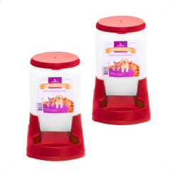 Kit 2 Comedouro Pratico Alvorada 3 Litros - Vermelho