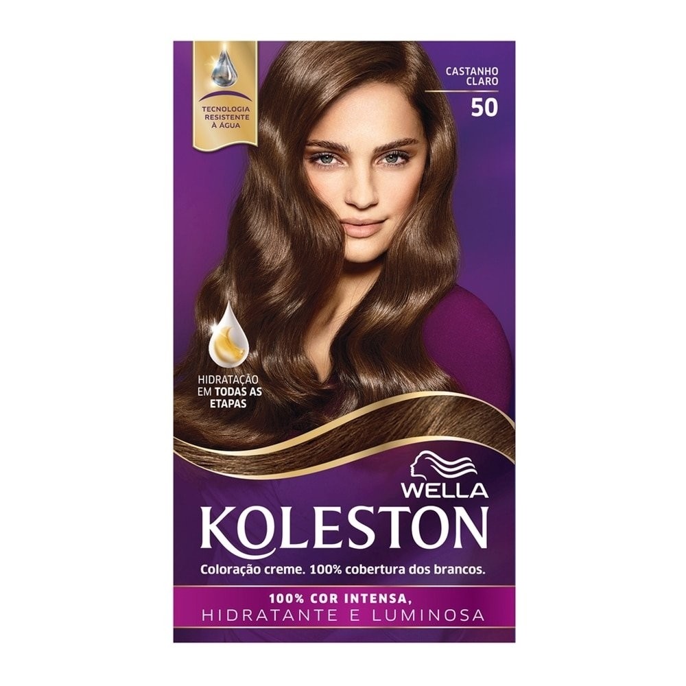 Tintura Koleston 50 Castanho Claro 55g em Oferta na Shopee