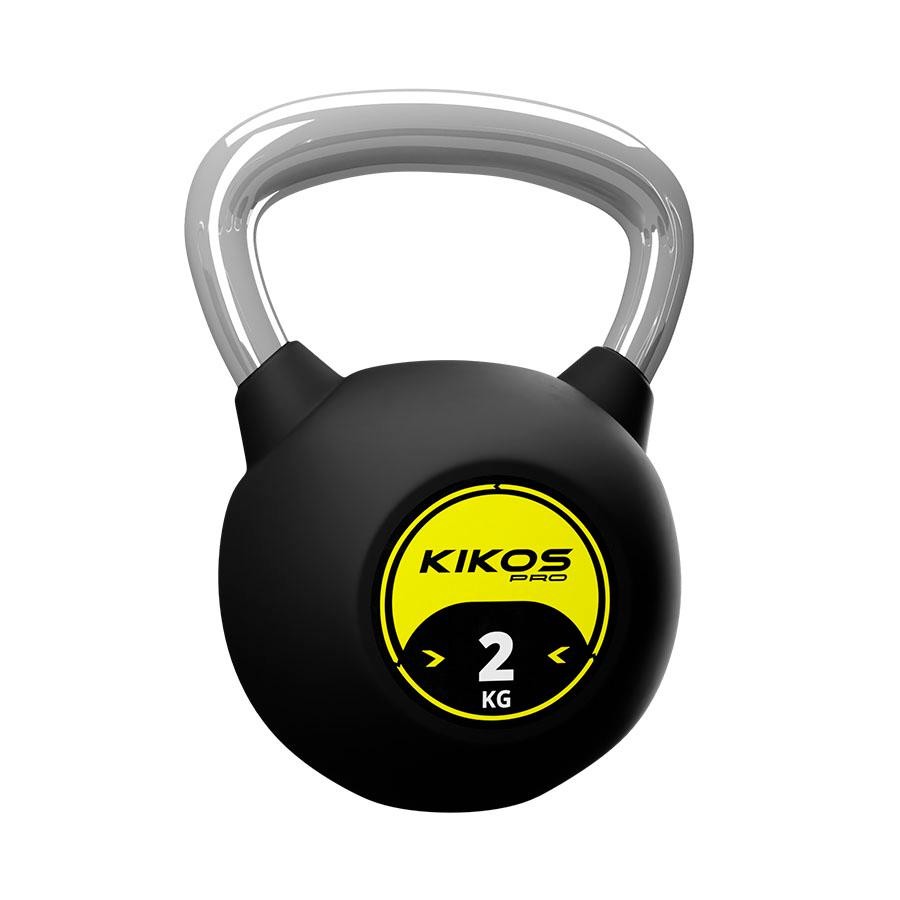 Kettlebell Rubber Kikos Pro 2kg em Oferta na Shopee