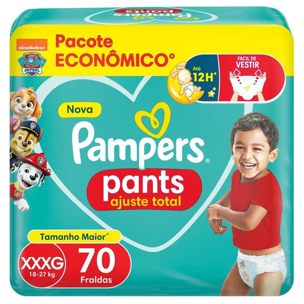 Fralda Pampers Pants Ajuste Total XXXG com 70un em Oferta na Shopee