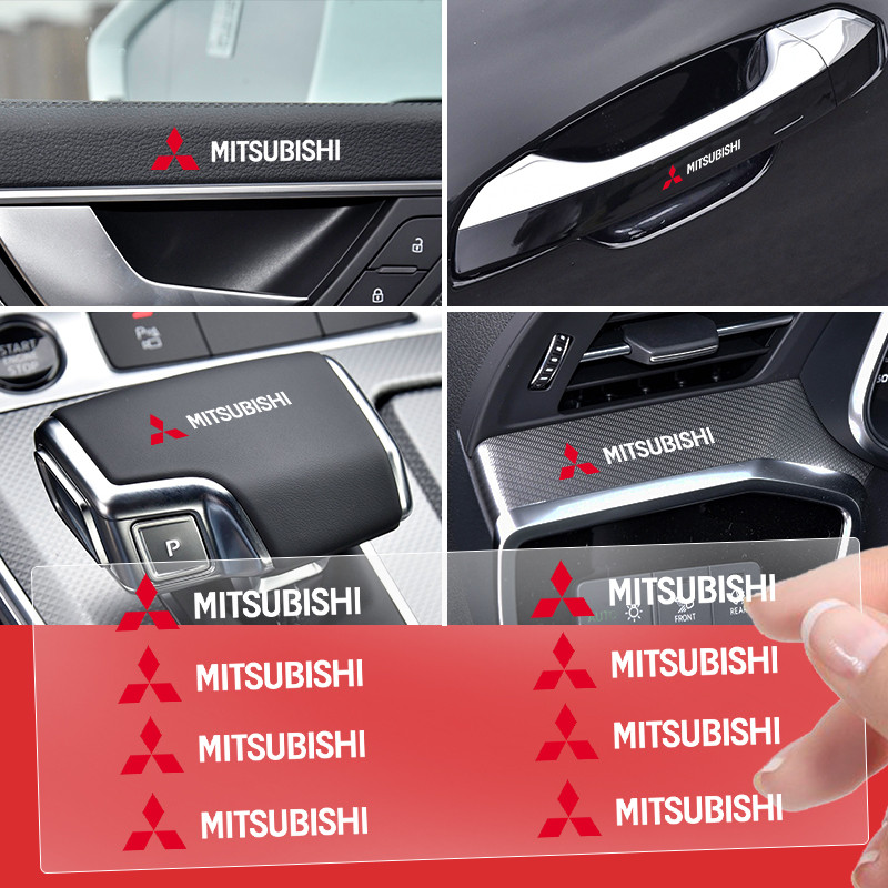 5 Pçs Universal 3D Carro Motocicleta Emblema Adesivo Decalque Decoração Para Mitsubishi ASX Lancer Pajero L200 EVO
