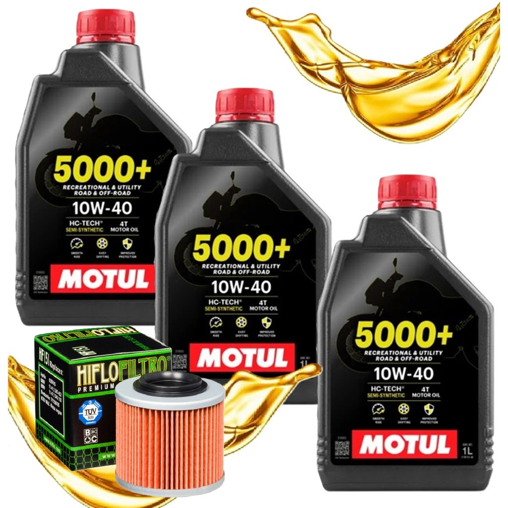 Troca de Óleo Bmw G650 Gs 2009-2016 Motul 5000+ 10w40 + Filtro Hiflo em Oferta na Shopee