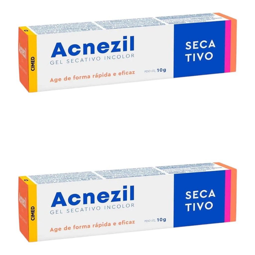Kit Com 2 Acnezil Gel Secativo De 10g Cada