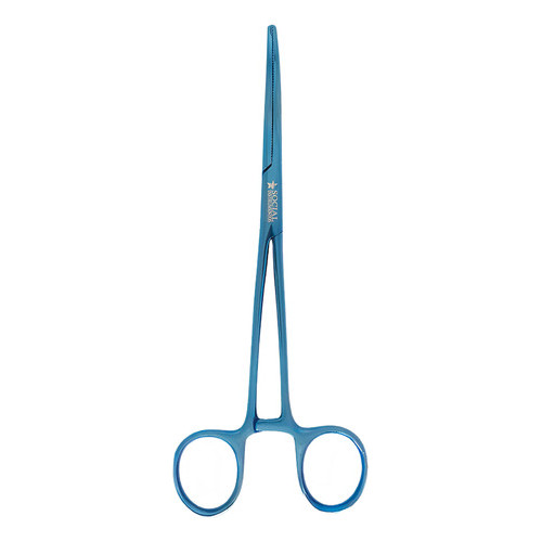 Pinça Rochester Pean Curva Plasma Azul