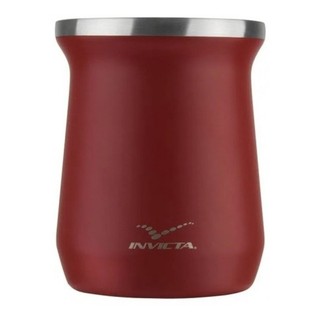 Cuia Térmica Inox 250 Ml Invicta Vaccum Mate Vermelha