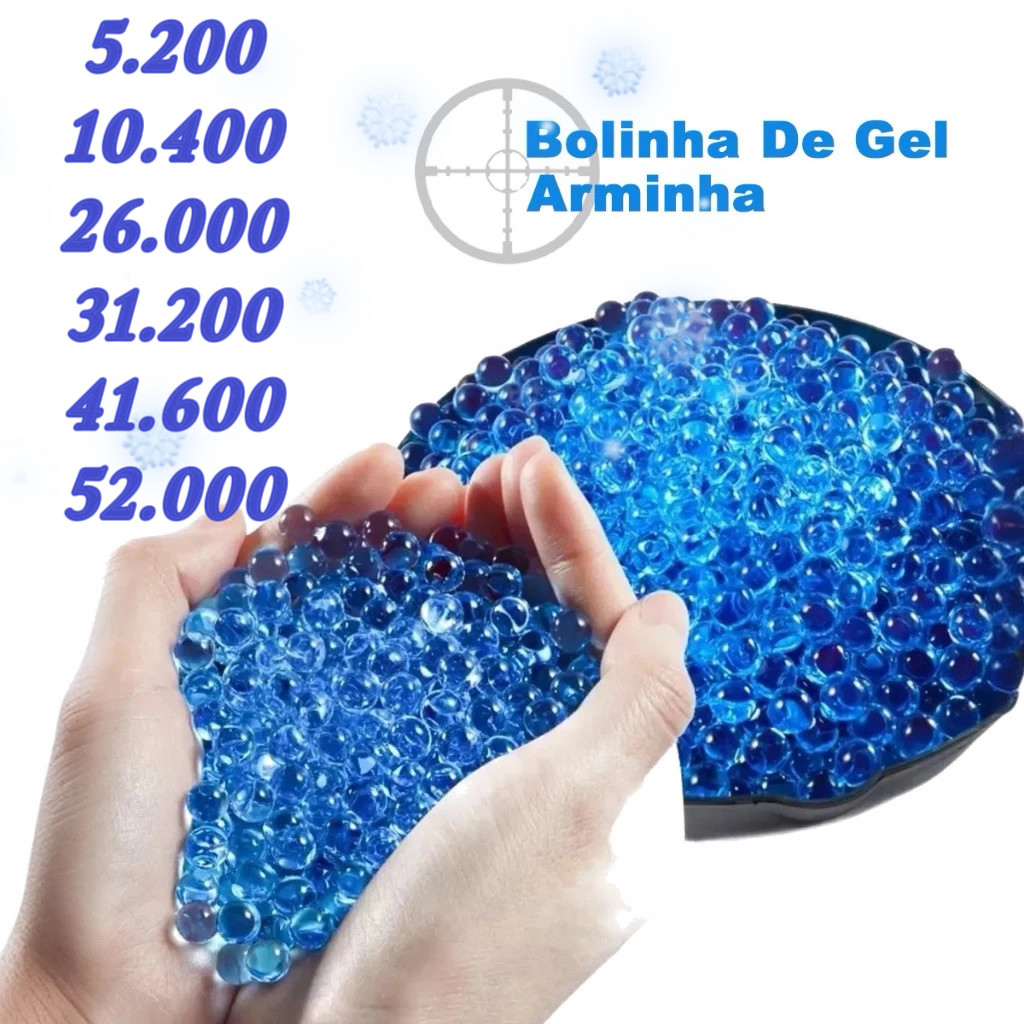 5 10 20 30 40 50 Mil Bolinha De Gel 7mm Cresce Na Aágua Para Arminha Orbeez Brinquedo