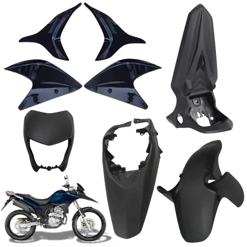 Kit Carenagem Traseiro Lateral Dianteiro Honda Xre 300 Azul Cruzeiro 2012