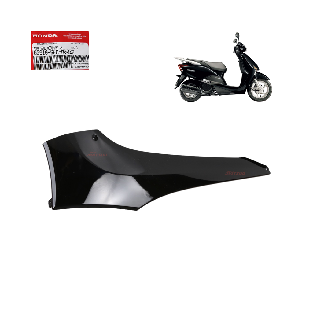 Tampa Lateral Piso Esquerdo Lead 110 2010 A 2015 Preto Original Honda