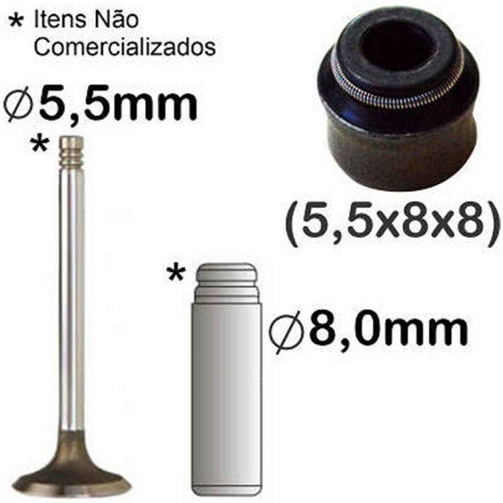 Jogo de retentores da haste de válvula Clio 2005 a 2016 em Oferta na Shopee