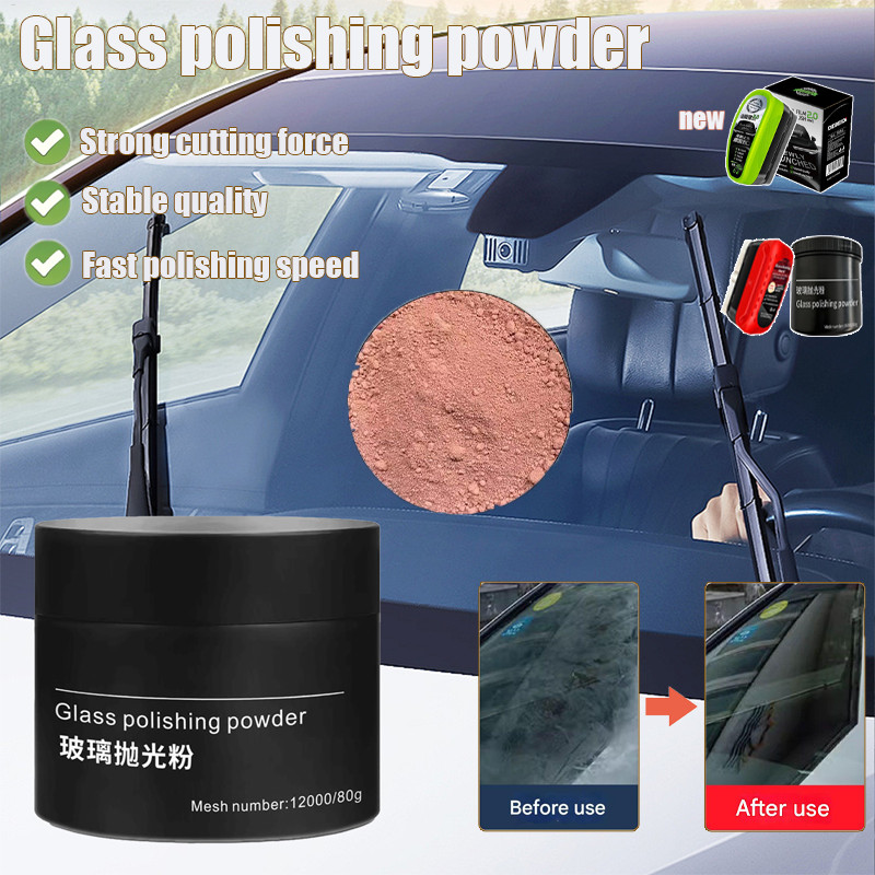 Pó Polonês de Vidro Arranhões De Vidro Pó Para Janela De Carro 80g Reparo Automotivo Melho...