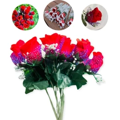 12 Botao de Rosa Artificial Unidade Enfeite Decoração