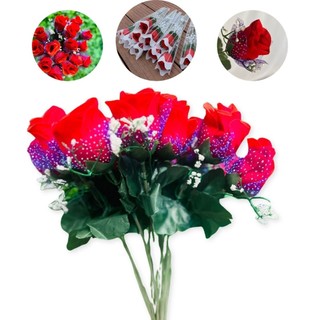 12 Botao de Rosa Artificial Unidade Enfeite Decoração