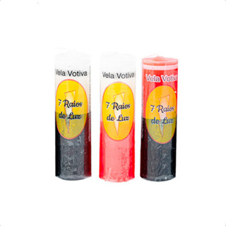 Kit 06 Velas 7 Dias Bicolor 100% Parafina Pura 260g Coloridas Votivas em Oferta na Shopee